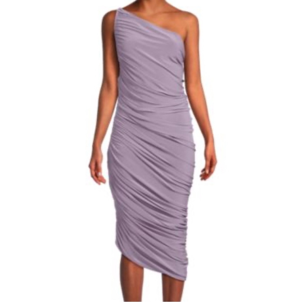 Norma Kamali One Shoulder Dress in Lavender